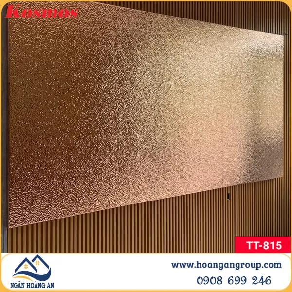 Tấm Ốp Than Tre Kosmos Sóng Nước Pet Hồng Trà TT-815