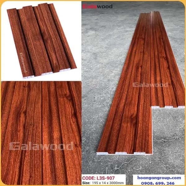 Tấm Nhựa Lam Sóng Giả Vân Gỗ Galawood L3S-907