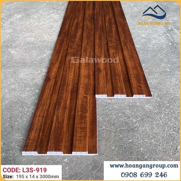 Tấm Ốp Lam Sóng Nhựa Giả Gỗ Galawood L3S-919