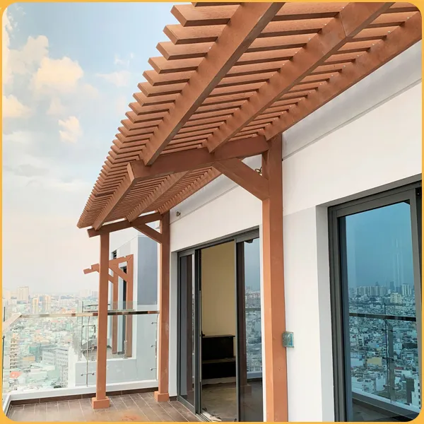 Thanh Lam Gỗ Nhựa Ngoài Trời Kosmos LAM60x40 Light Wood