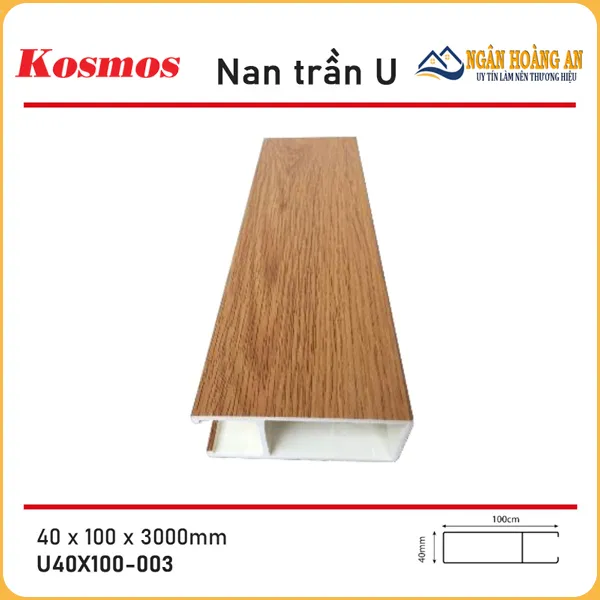 Trần Nan Nhựa Giả Gỗ Kosmos U40X100