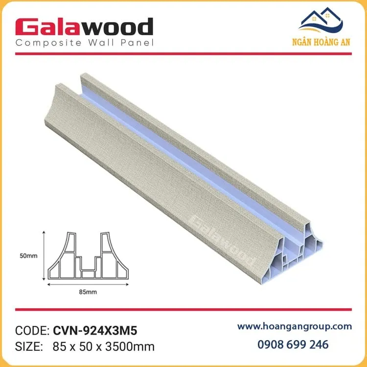 Bộ Vách Ngăn 2 Mặt Nhựa Giả Gỗ Ngăn Phòng Galawood 924