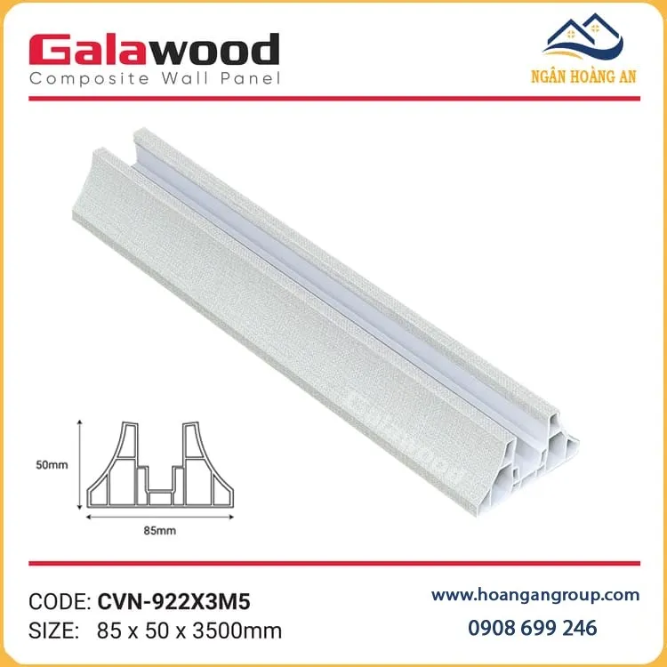 Bộ Vách Ngăn Phòng Nhựa PVC Giả Gỗ Galawood 922