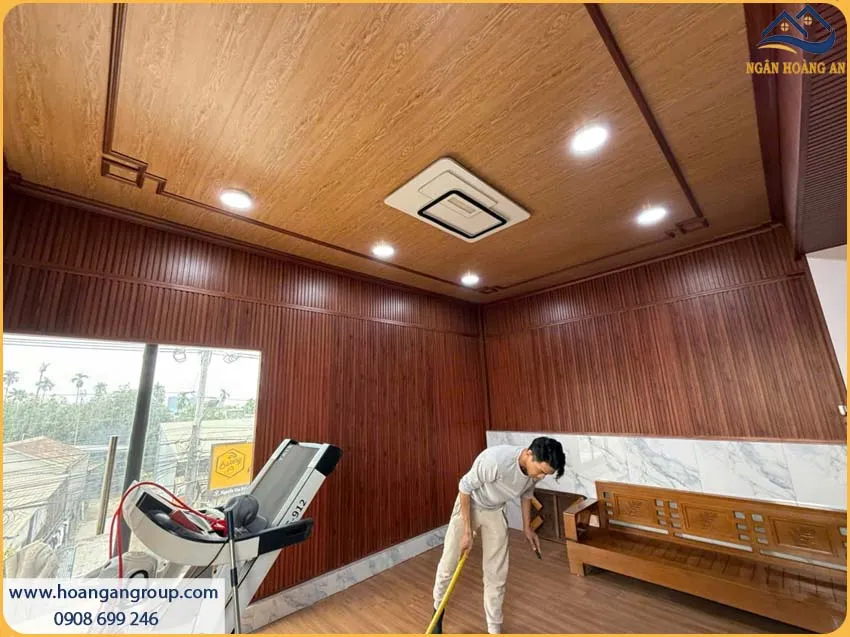 Tấm Nhựa Ốp Trần Lam Sóng Giả Gỗ Galawood L4S-907