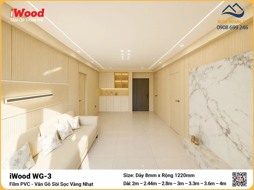 Tấm Ốp Than Tre Vân Gỗ Iwood WG-3