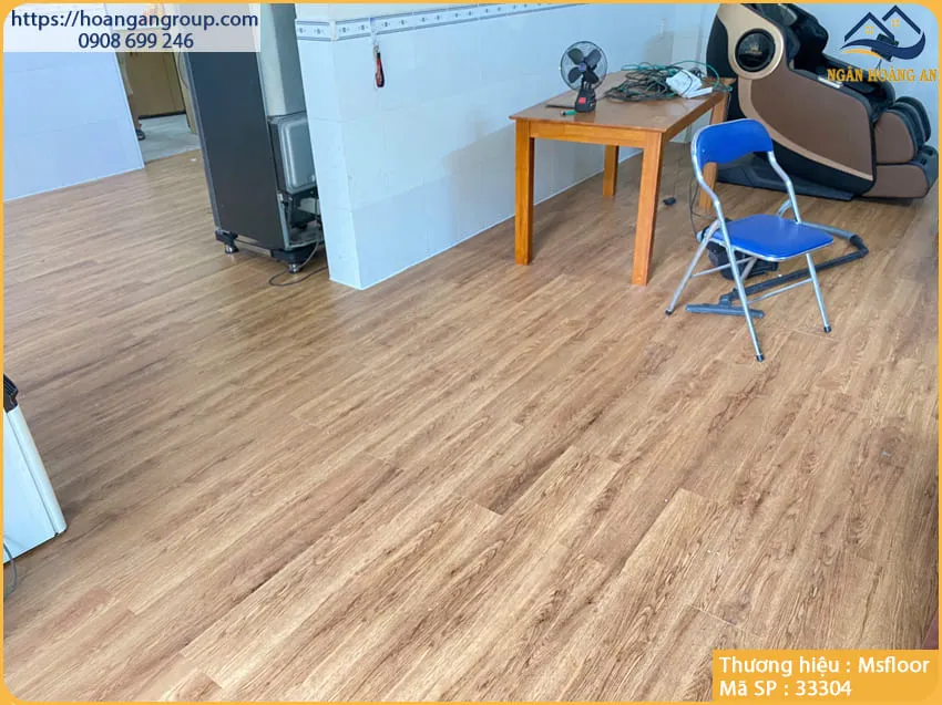 Sàn Nhựa Giả Gỗ Dán Keo MsFloor 33304 Dày 3mm