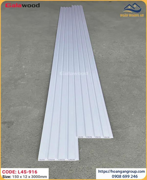 Lam Sóng Ốp Tường Galawood Màu Trắng L4S-916