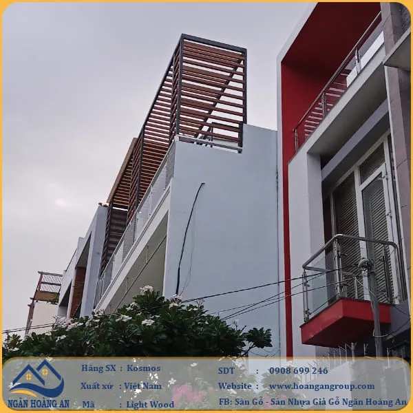 Thanh Lam Gỗ Nhựa Ngoài Trời Kosmos LAM60x40 Light Wood