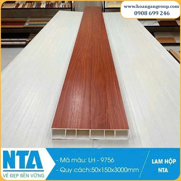 Thanh Lam Trang Trí Nhựa Giả Gỗ NTA 50X150 LH-9756