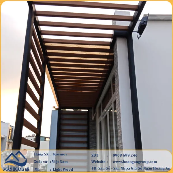 Thanh Lam Gỗ Nhựa Ngoài Trời Kosmos LAM60x40 Light Wood