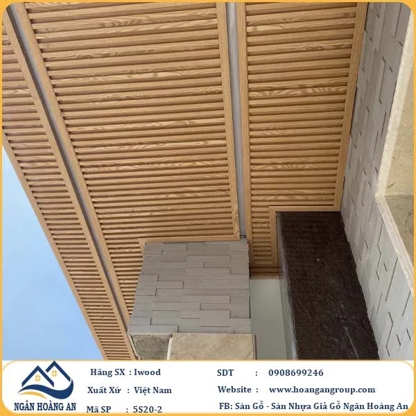 Lam 5 Sóng Nhựa Giả Gỗ Ốp Tường Ốp Trần Iwood 5S20-2