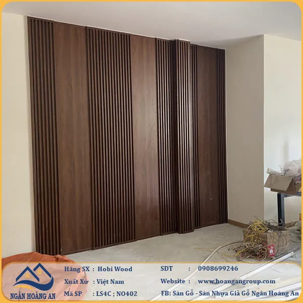 Tấm Nhựa Ốp Tường Nano Hobi Wood NO402 Dày 8mm