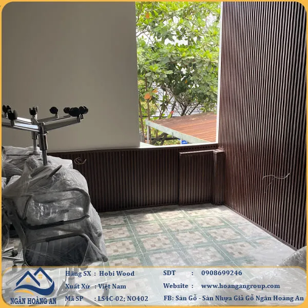 Tấm Nhựa Ốp Tường Lam Sóng Hobi Wood LS4C 02 - Lam 4 Sóng Cao