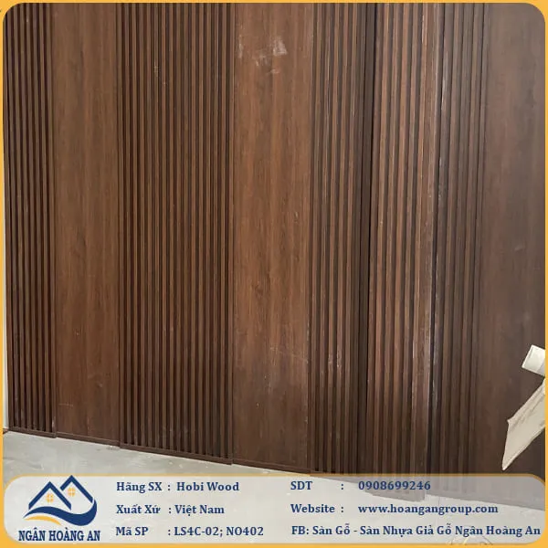 Tấm Nhựa Ốp Tường Nano Hobi Wood NO402 Dày 8mm