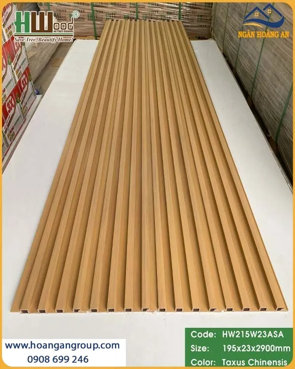 Lam 4 Sóng Gỗ Nhựa Phủ ASA Hwood HW215W23ASA Taxus Chinensis