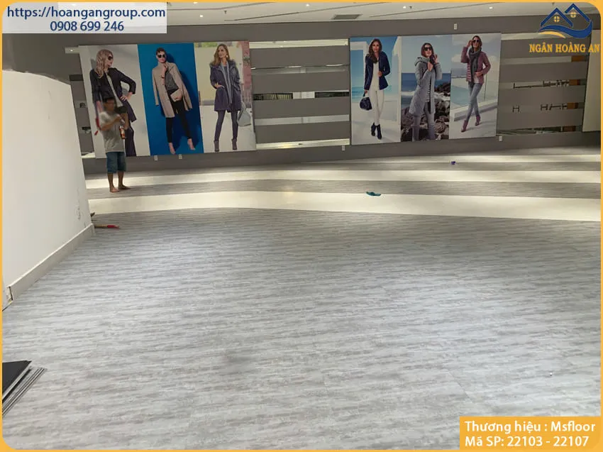 Sàn Nhựa Giả Bê Tông Giả Vân Đá MsFloor 22107 Dày 2mm