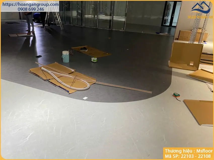 Sàn Nhựa Giả Bê Tông Giả Vân Đá MsFloor 22108 Dày 2mm