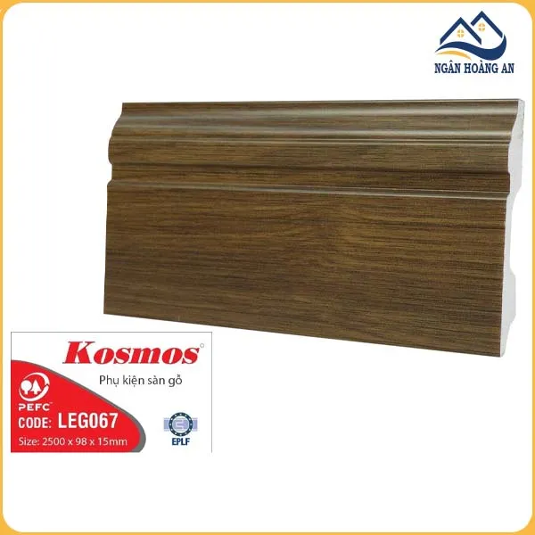 Len Chân Tường Nhựa Giả Gỗ LEG067 Cao 98mm
