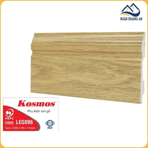 Len Chân Tường Nhựa Giả Gỗ LEG096 Cao 98mm