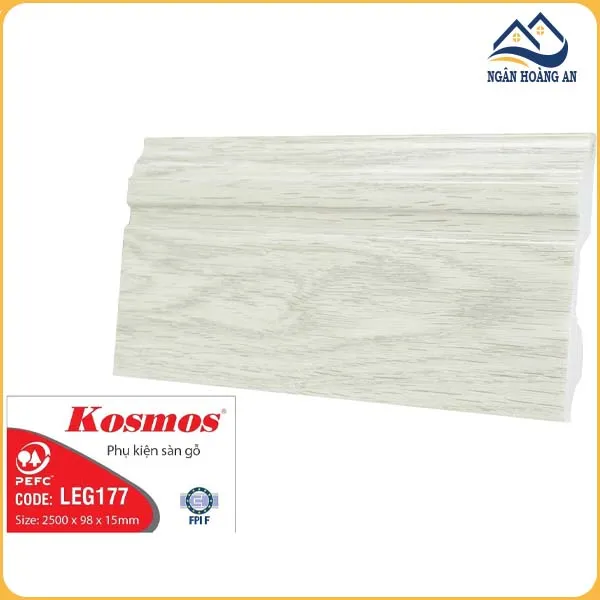 Len Chân Tường Nhựa Giả Gỗ LEG177 Cao 98mm