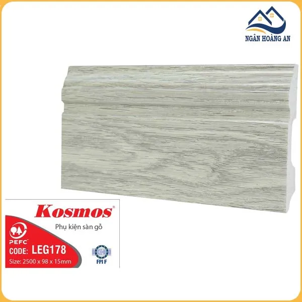 Len Chân Tường Nhựa Giả Gỗ LEG178 Cao 98mm