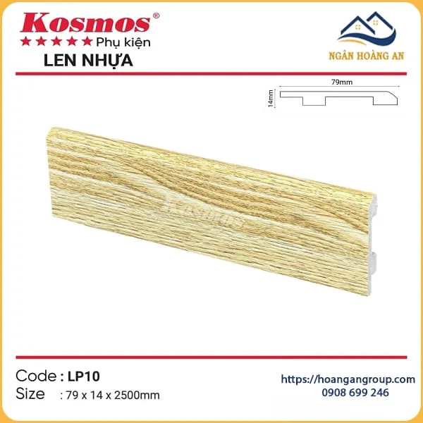 Len Chân Tường Nhựa Giả Gỗ Kosmos LP10