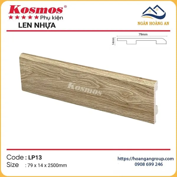 Len Chân Tường Nhựa Giả Gỗ Kosmos LP13