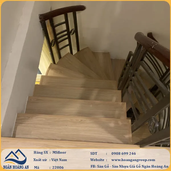 Sàn Nhựa Giả Gỗ Dán Keo MsFloor 22006 Dày 2mm