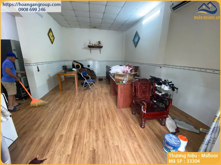 Sàn Nhựa Giả Gỗ Dán Keo MsFloor 33304 Dày 3mm