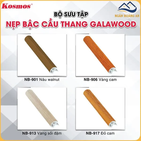 Nẹp Bậc Cầu Thang Nhựa Giả Gỗ Galawood NB-906 