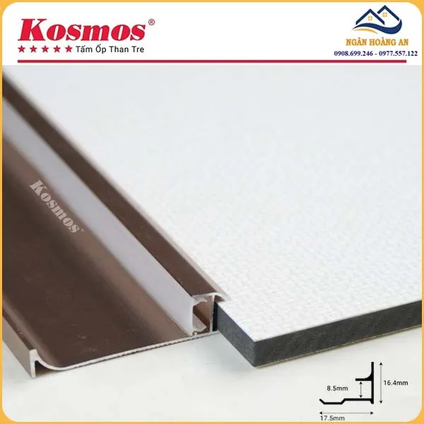 Nẹp Chân Tường Led Tấm Ốp Than Tre Kosmos