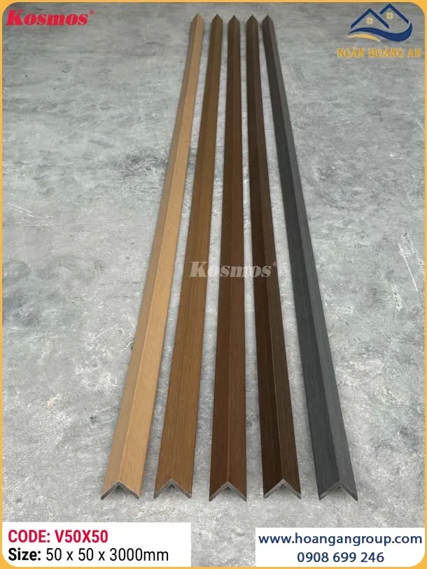 Nẹp Góc V Gỗ Nhựa Ngoài Trời 2 Da Kosmos V50X50 Burlywood