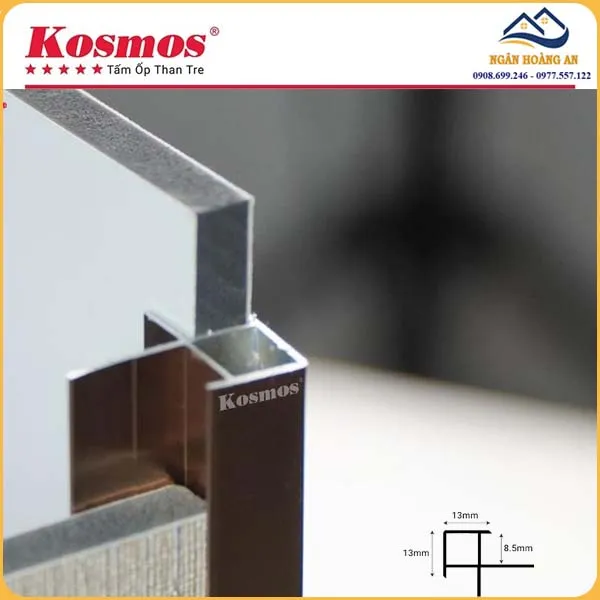 Nẹp Góc Ngoài Tấm Ốp Than Tre Kosmos