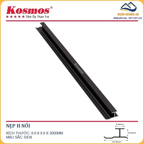 Nẹp H Nối Tấm Ốp Than Tre Kosmos