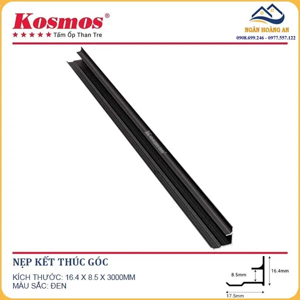 Nẹp Kết Thúc Góc Trong Tấm Ốp Than Tre Kosmos