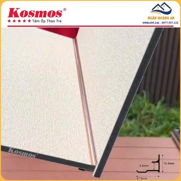 Nẹp Kết Thúc Góc Trong Tấm Ốp Than Tre Kosmos