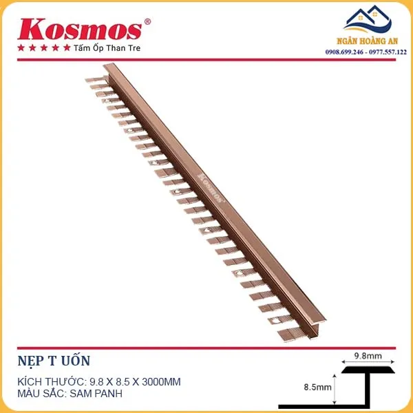 Nẹp T Uốn Tấm Ốp Than Tre Kosmos