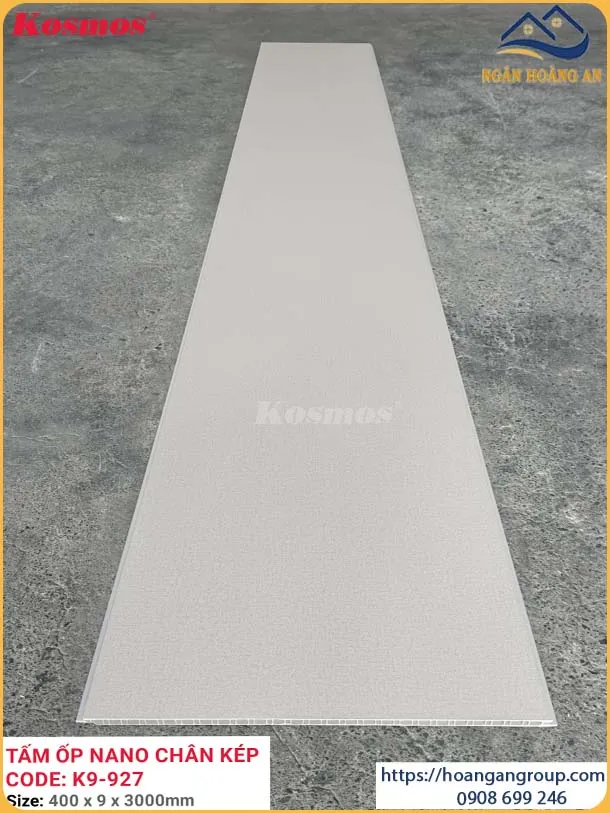 Tấm Ốp Tường Nano Chân Kép Nhựa Giả Vân Vải Kosmos K9-927