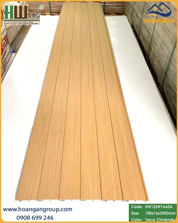 Tấm Ốp Vách Ngoài Trời Phủ ASA Hwood HW123W16ASA Taxus Chinensis