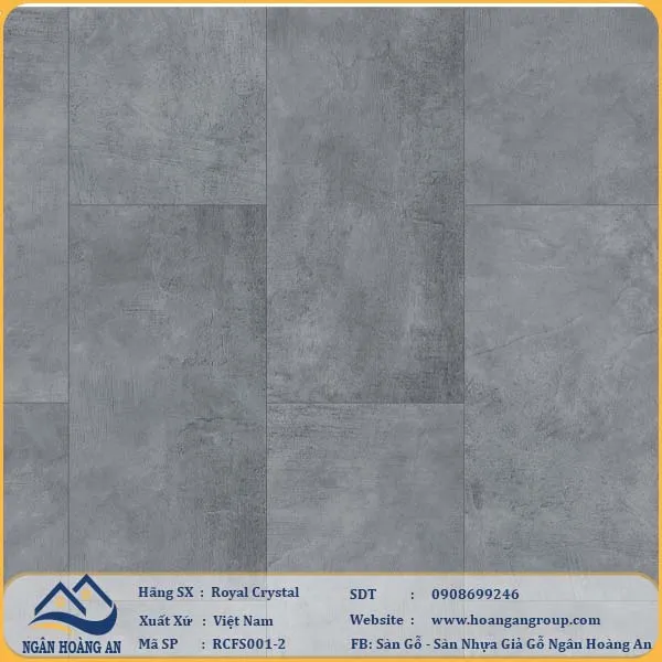 Sàn Đá Công Nghệ Hèm Khóa SPC Royal Crystal RCFS001-2