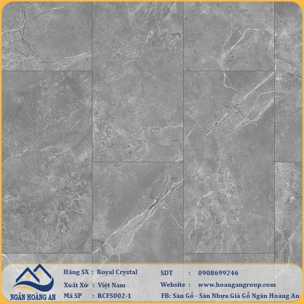 Sàn Đá Công Nghệ Hèm Khóa SPC Royal Crystal RCFS002-1