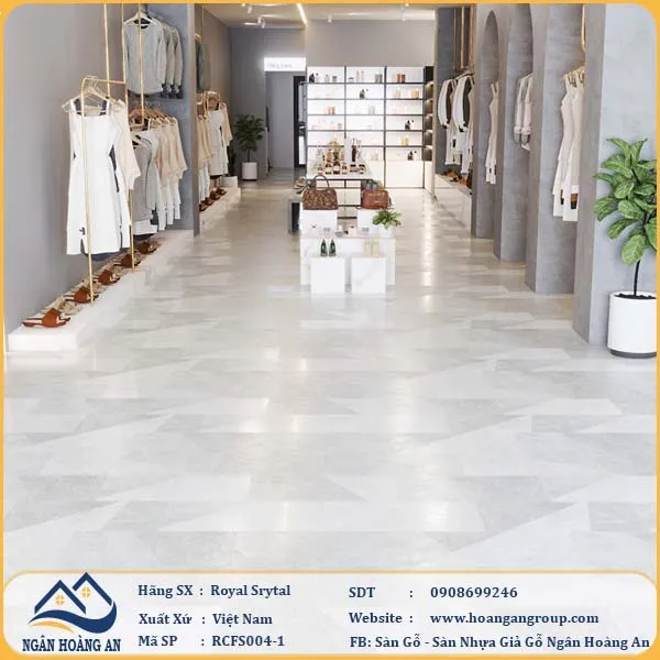 Sàn Đá Công Nghệ Hèm Khóa SPC Royal Crystal RCFS004-1