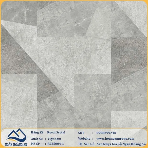 Sàn Đá Công Nghệ Hèm Khóa SPC Royal Crystal RCFS004-1