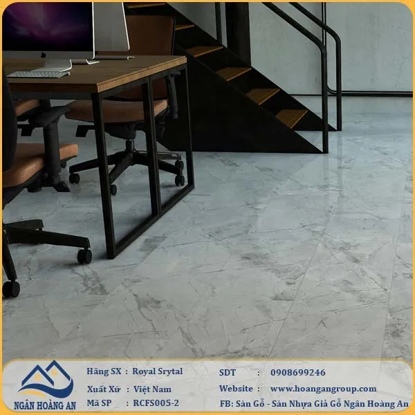 Sàn Đá Công Nghệ Hèm Khóa SPC Royal Crystal RCFS005-2