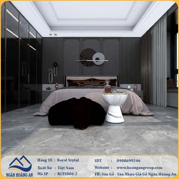 Sàn Đá Công Nghệ Hèm Khóa SPC Royal Crystal RCFS006-2