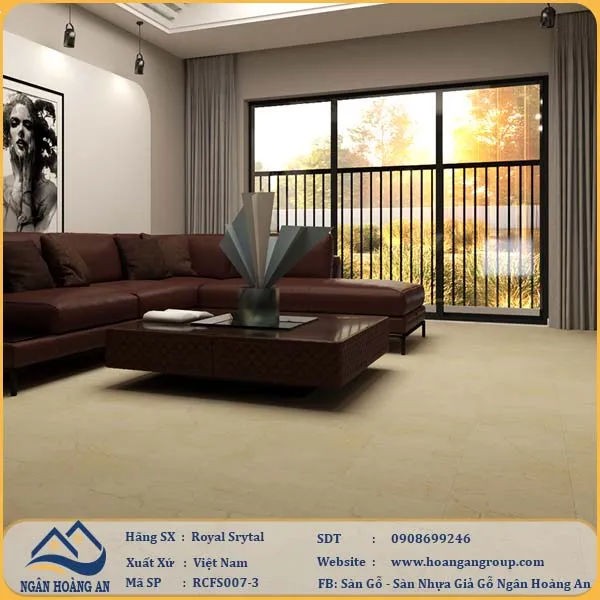 Sàn Đá Công Nghệ Hèm Khóa SPC Royal Crystal RCFS007-3