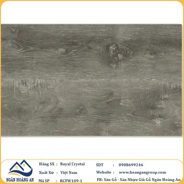 Sàn Đá Công Nghệ Giả Gỗ Hèm Khóa SPC Royal Crystal RCFW109-1 (S02)