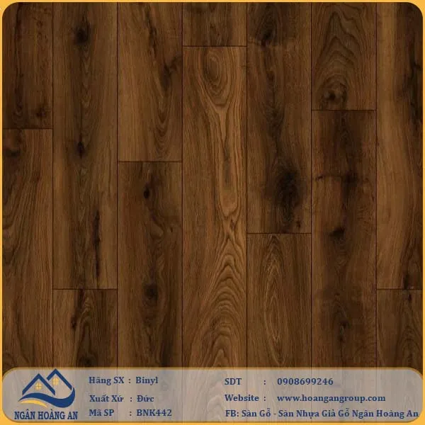 Sàn Gỗ Công Nghiệp Binyl BNK442 dày 12mm
