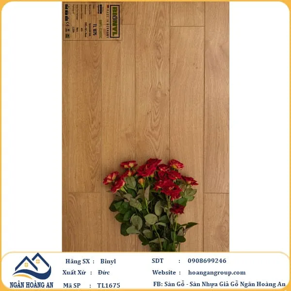 Sàn Gỗ Công Nghiệp Binyl TL1675 dày 8mm