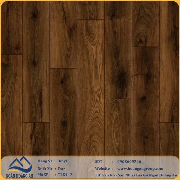 Sàn Gỗ Công Nghiệp Binyl TLK442 dày 8mm